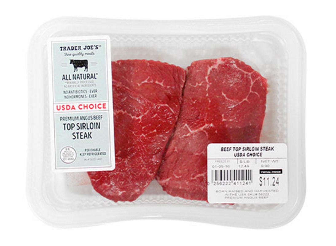 All Natural Premium Angus Top Sirloin Steaks - Trader Joe's Fan